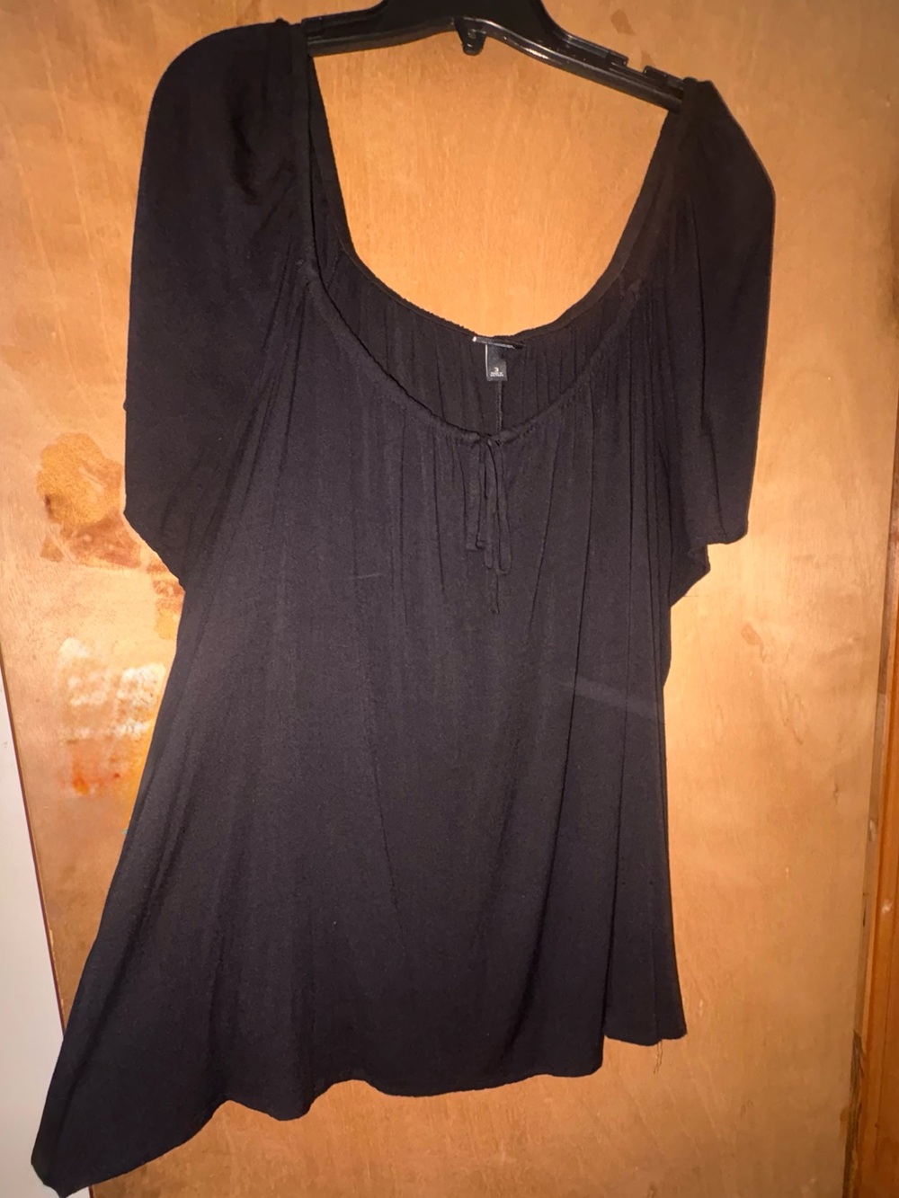torrid Black Scoop Neck Flutter Sleeve Tunic